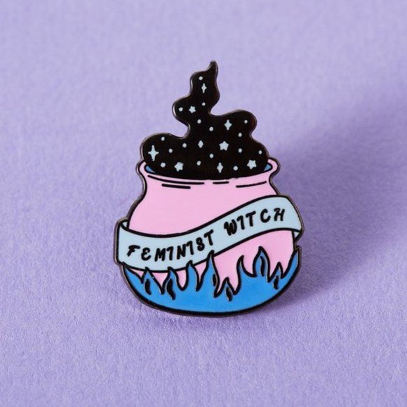 Feminist Witch Enamel Pin - Picture 4 of 5